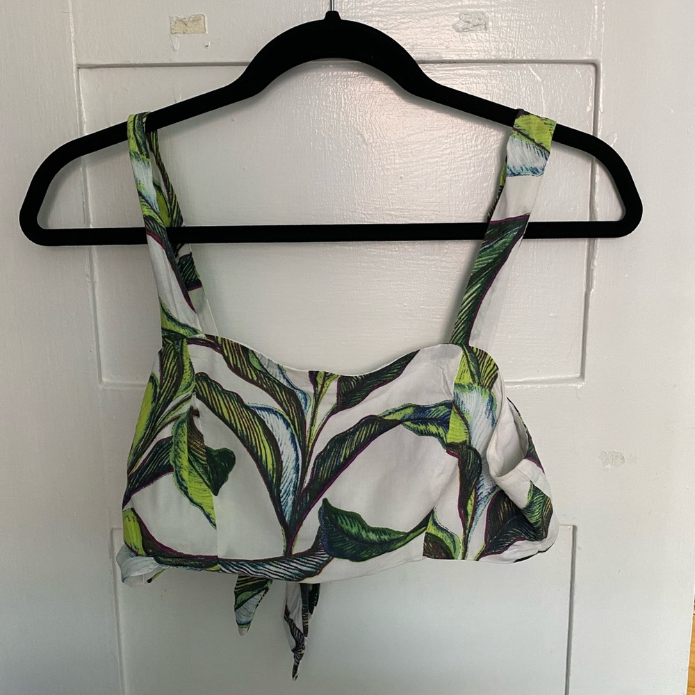Forever 21 Jungle Palm Leaf Maxi Skirt and Crop Top Matching Set - Picture 2 of 3